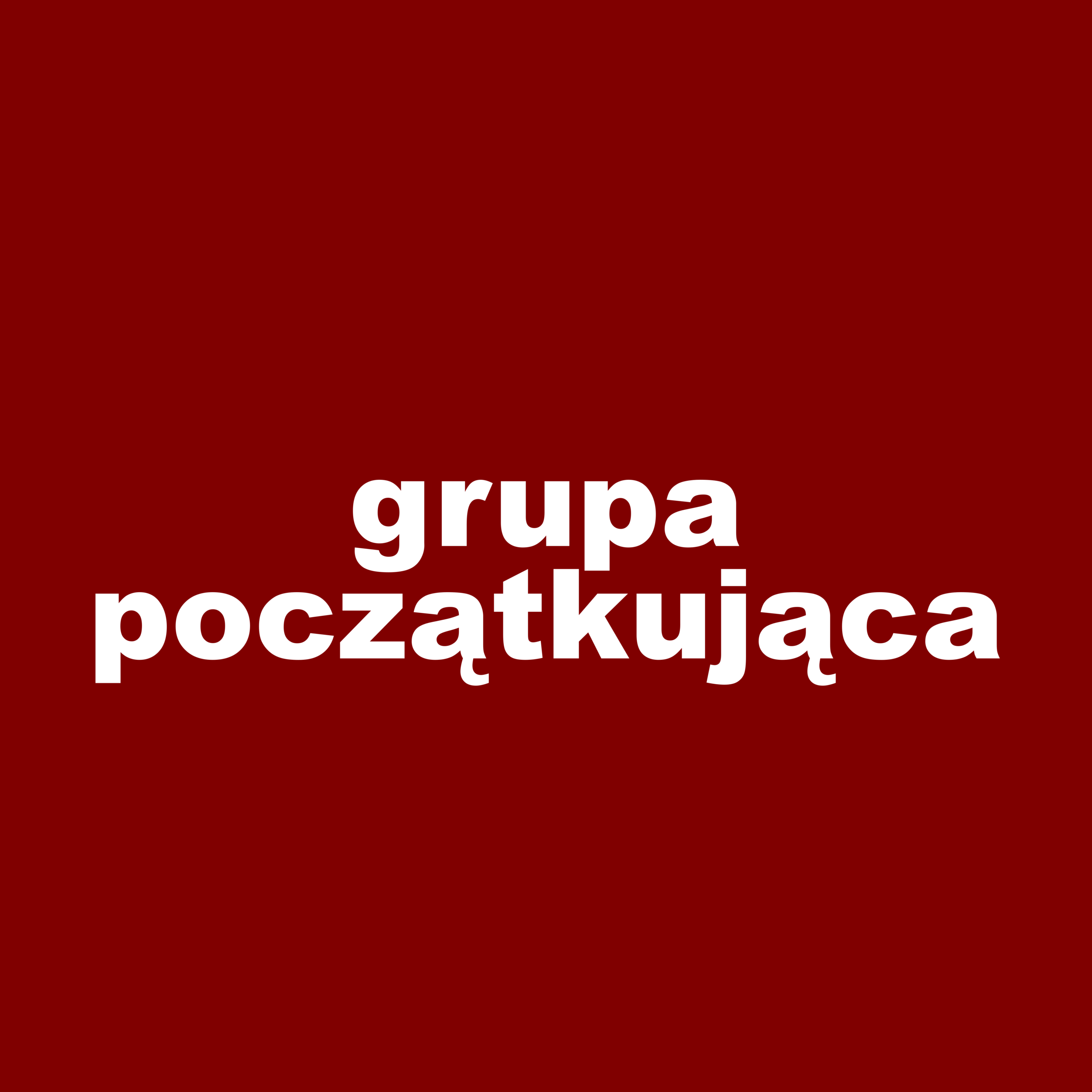 obrazek z napisem grupa początkująca