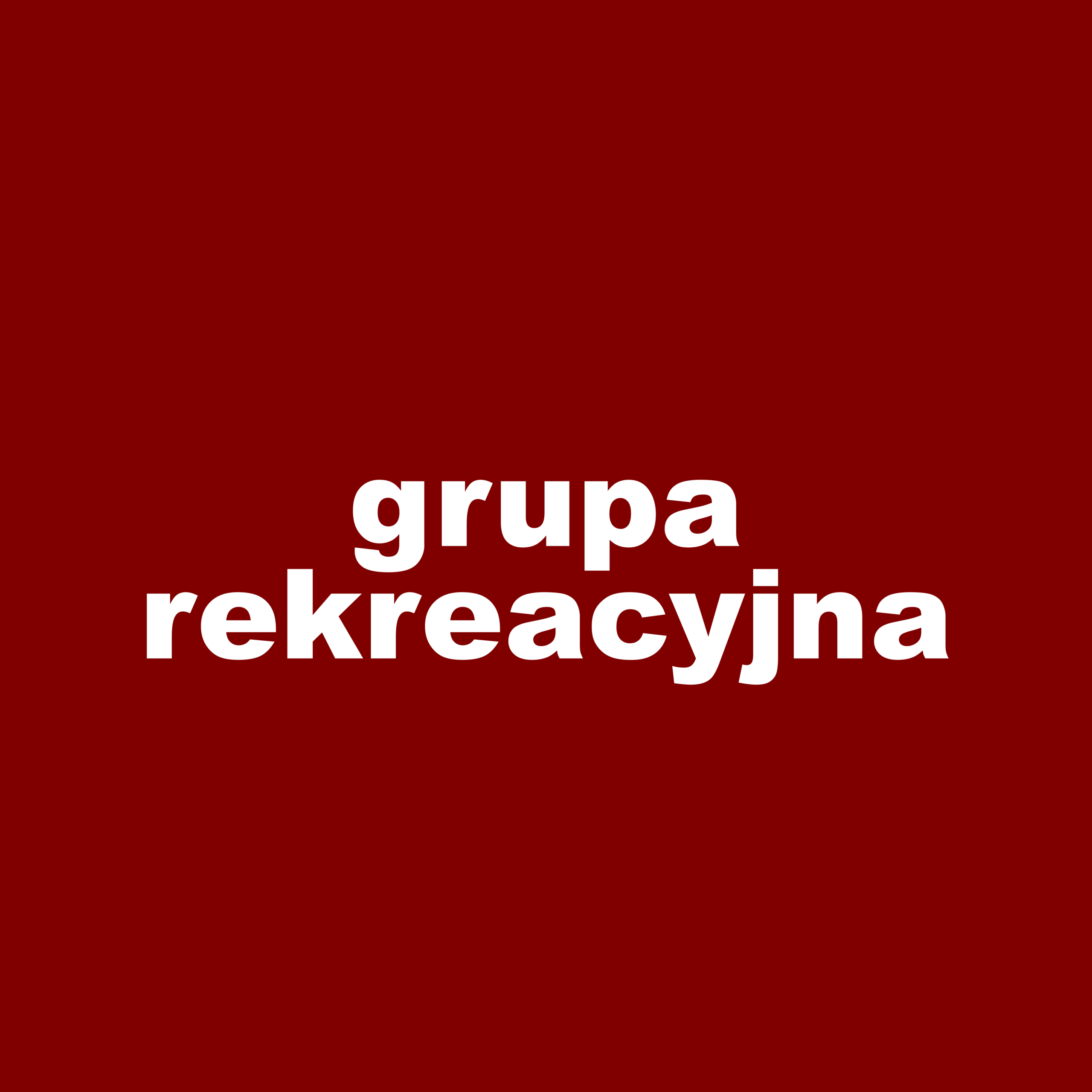 obrazek z napisem grupa rekreacyjna